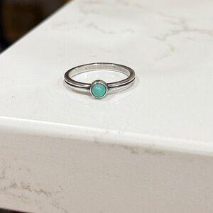 James Avery Retired Sterling Silver And Turquoise Ring Size 7.5